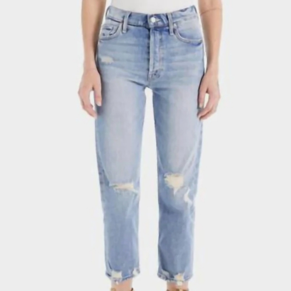 MOTHER Superior Tomcat Distressed Jeans, Size 28